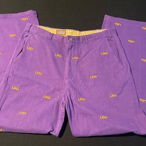 Purple LSU Men's Pants